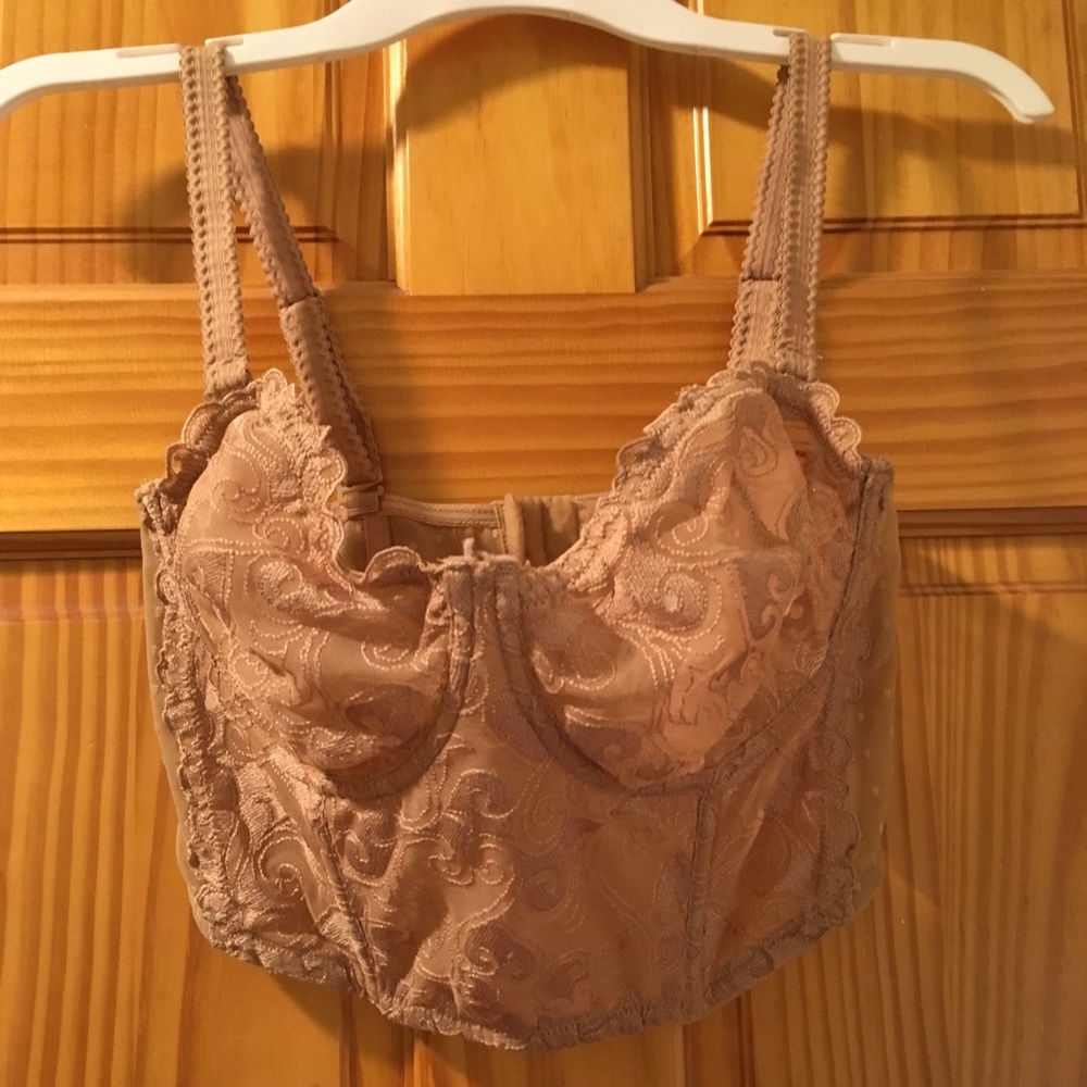 Gilligan & O’Malley Luxe Nude Longline Bra, 36DD